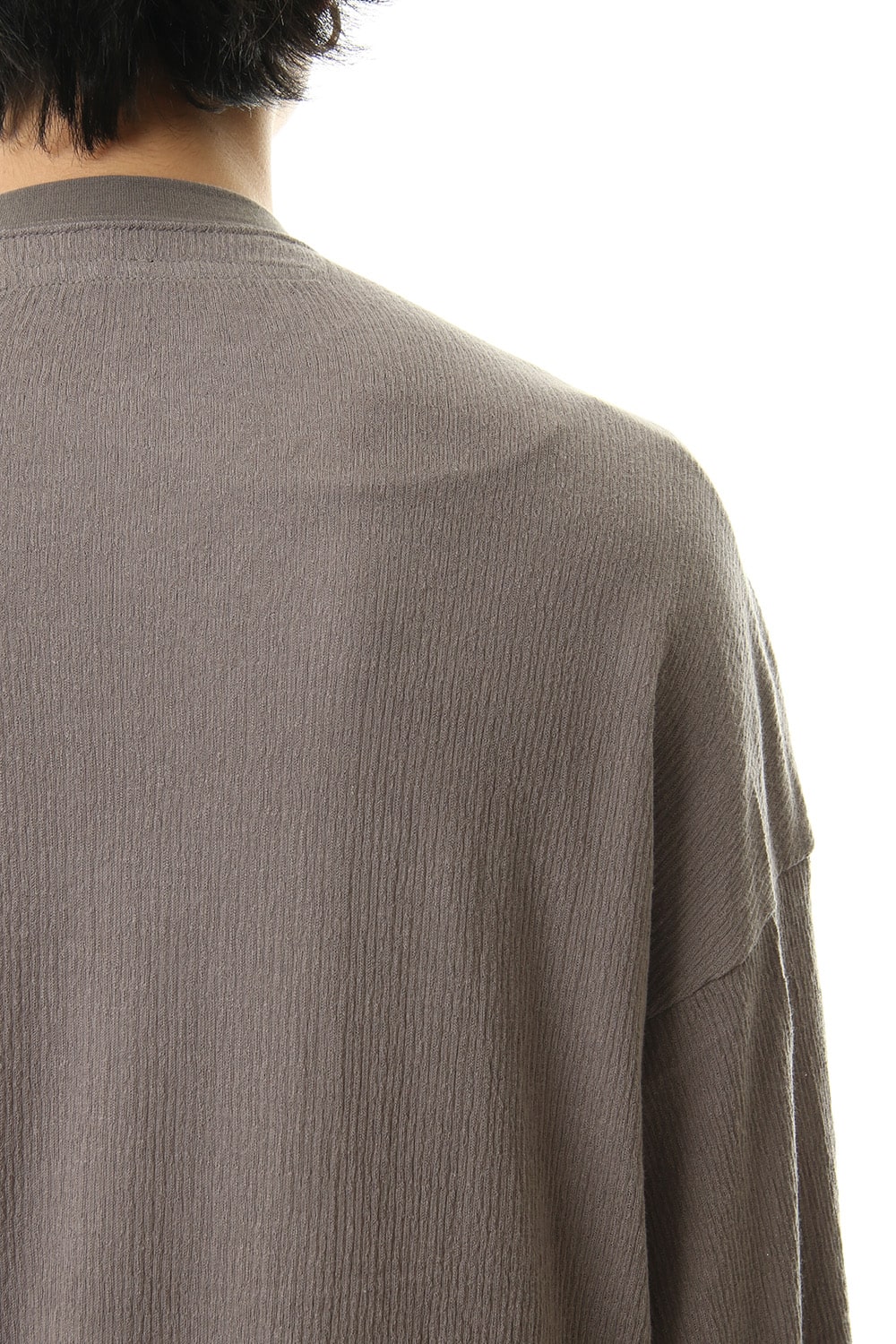 Tuck drape L/S cut & sewn Gray