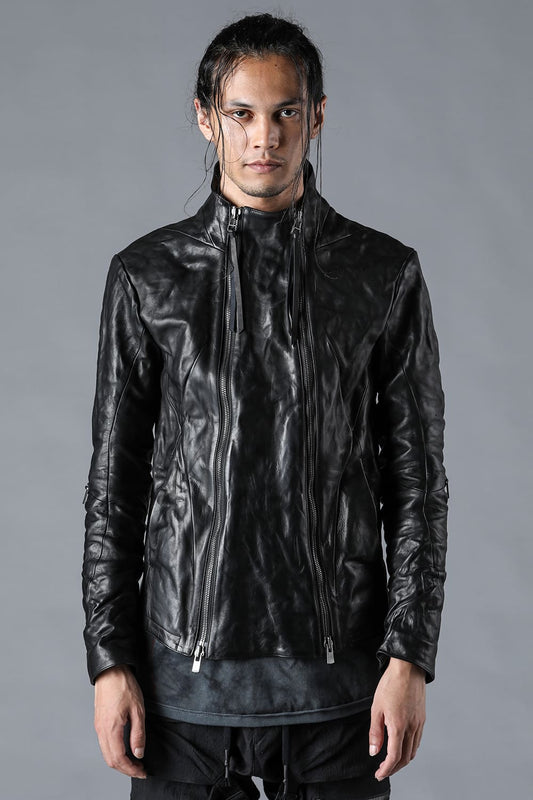 Double Zipper Horse Leather Jacket