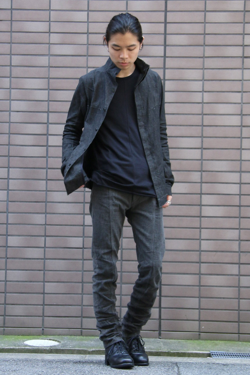 Ink coated linen shirt