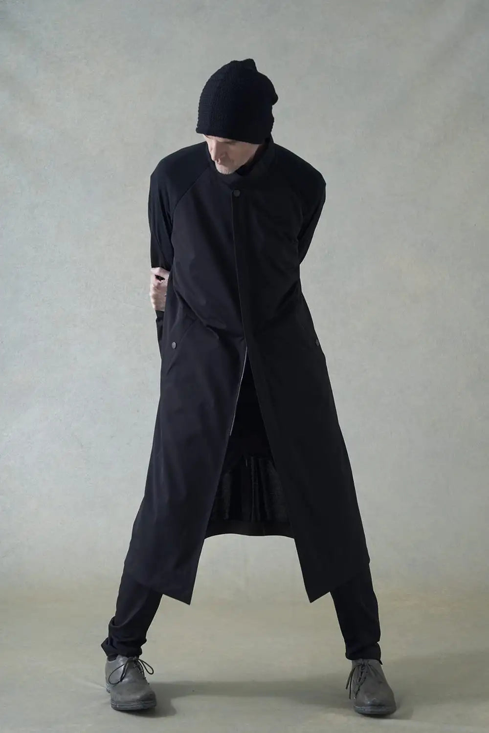 Knit cap cotton / nylon / linen Black