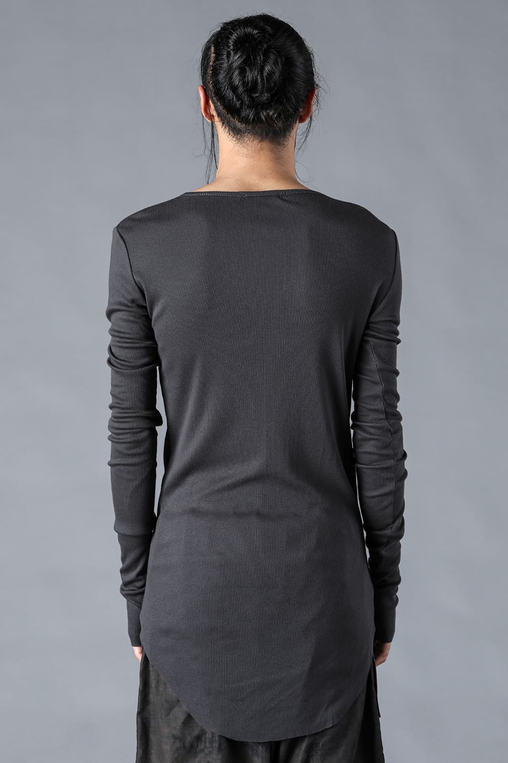 Modal x Cotton Ribbed Terry Robe Sleeve T-Shirt