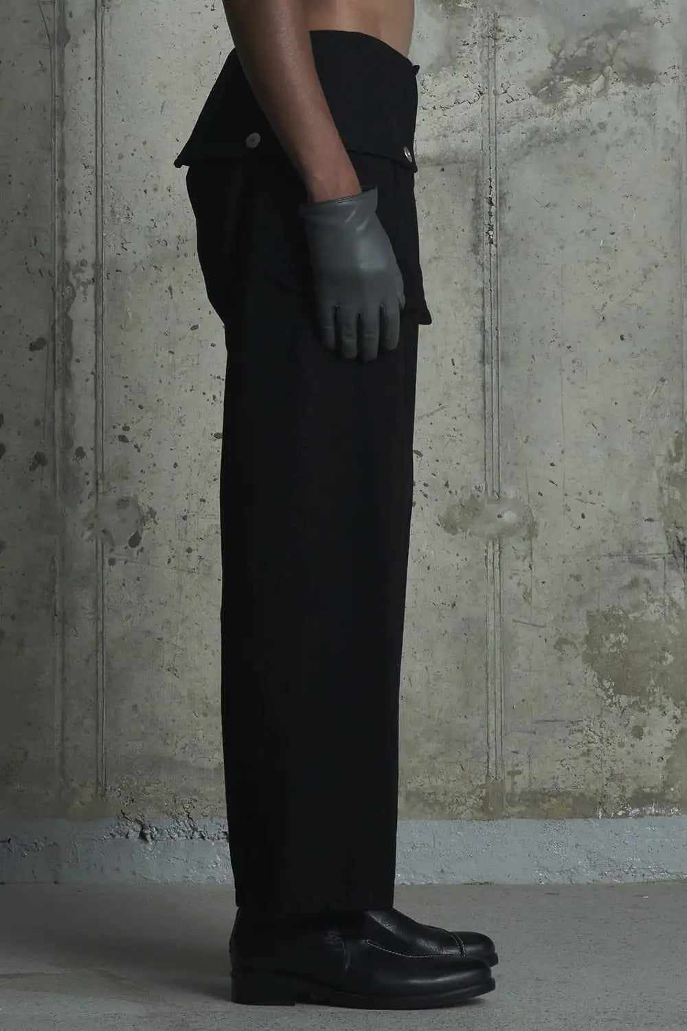 Flap Trousers Pure Dyed Cotton