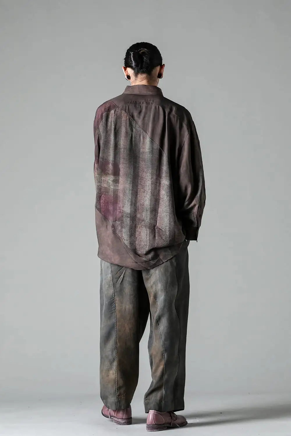 Spiral Printing Oversized Long Shirt