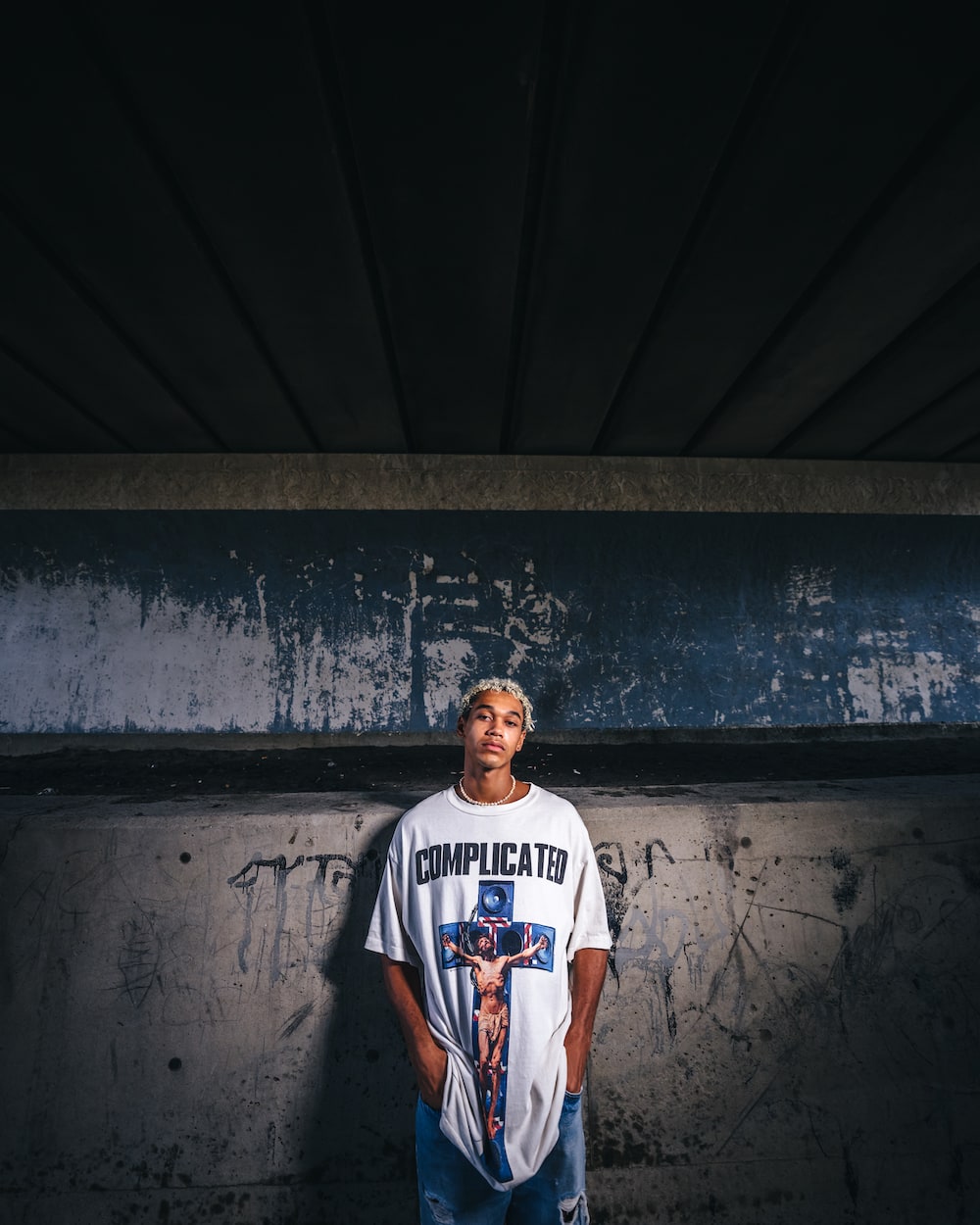 KOSUKE KAWAMURA × ©SAINT M×××××× COMPLICATED Short sleeve T-shirt