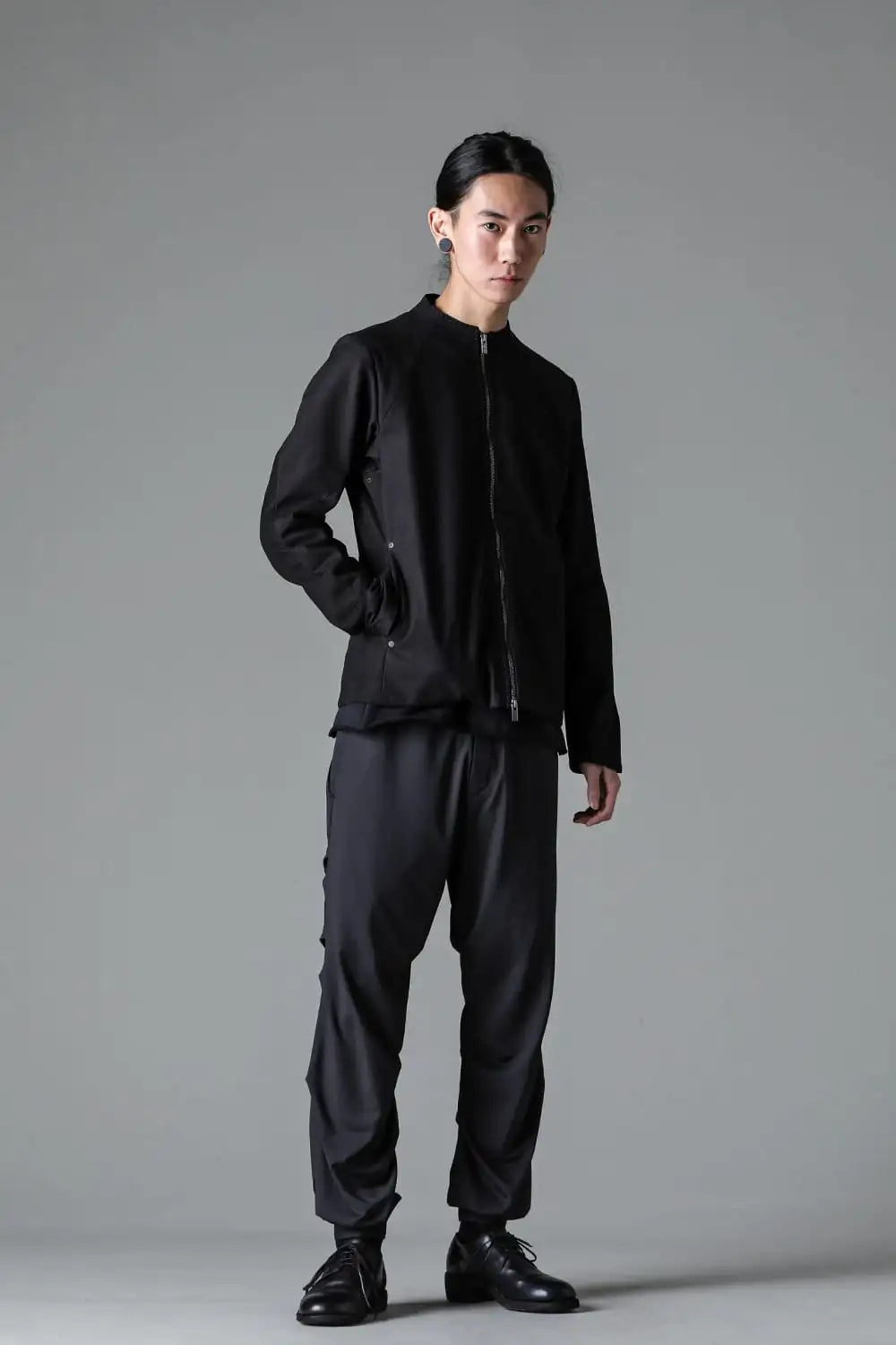 Jacket soft nubuck cow leather Black