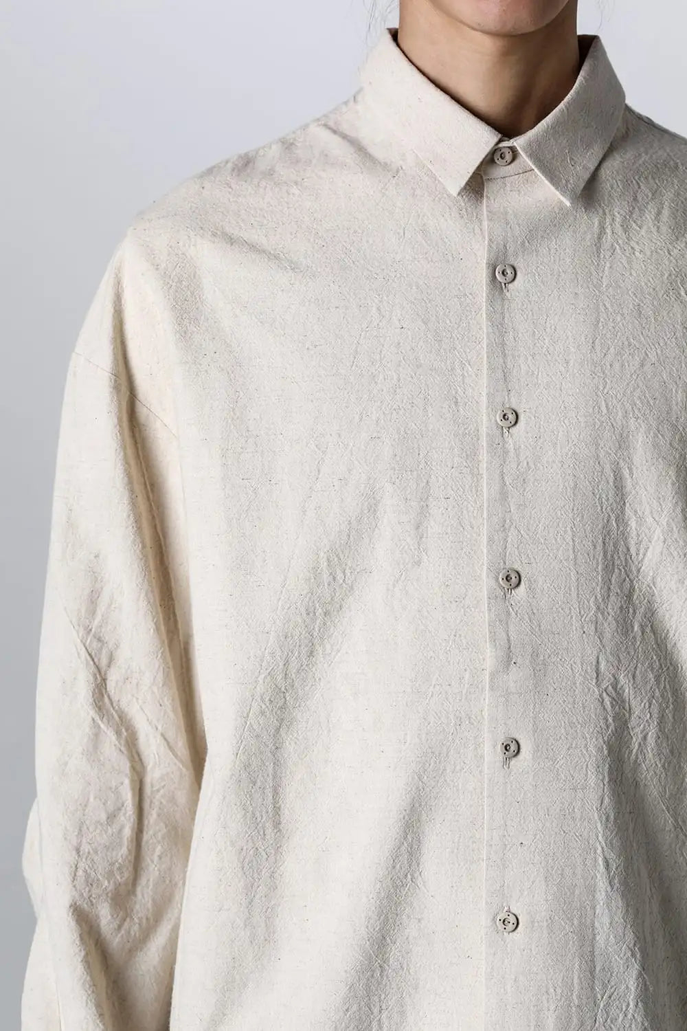 シャツ ルーズフィット コットンヘンプ