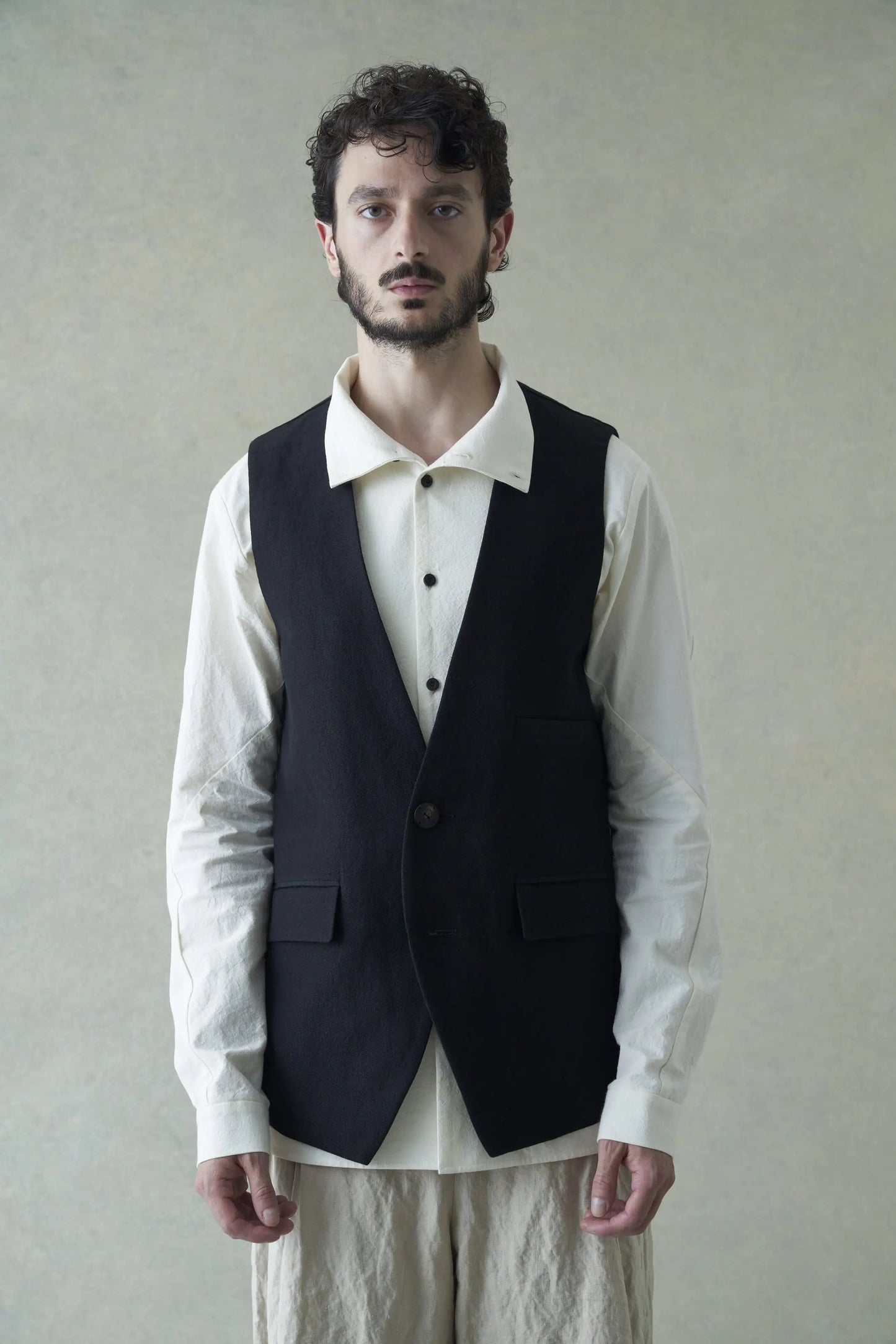 Vest wool / linen