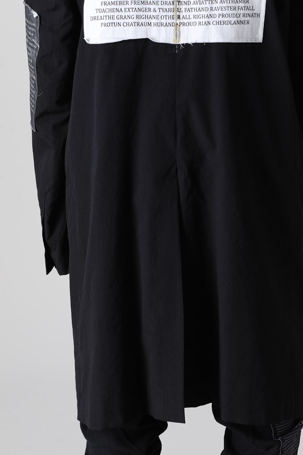 Oversized Long Jacket w/Printed Patches