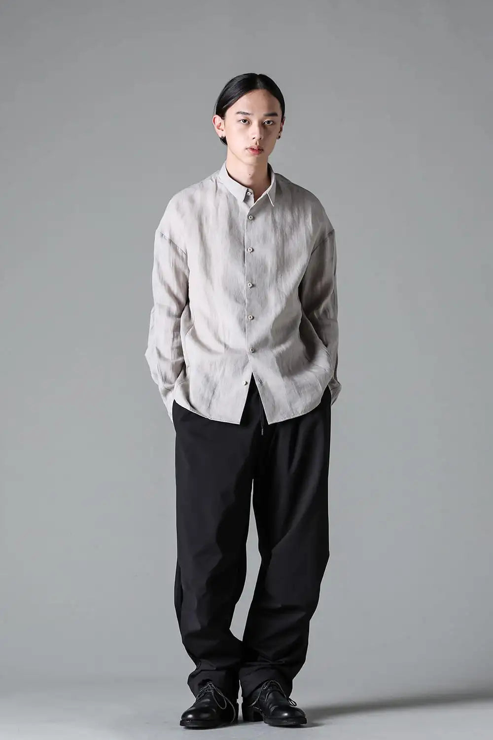 シャツ ルーズフィット ラミー Ecru