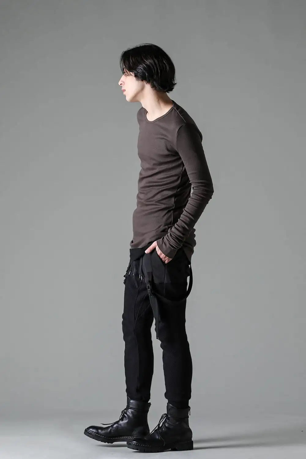 Modal x Cotton Ribbed Terry Robe Sleeve T-Shirt