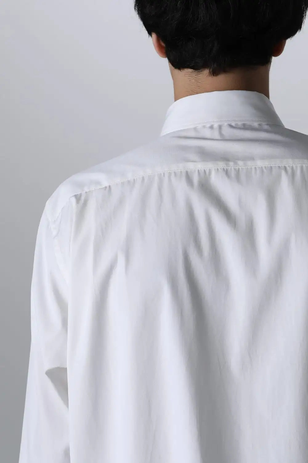 Front panel Shirt With Leather Tab White