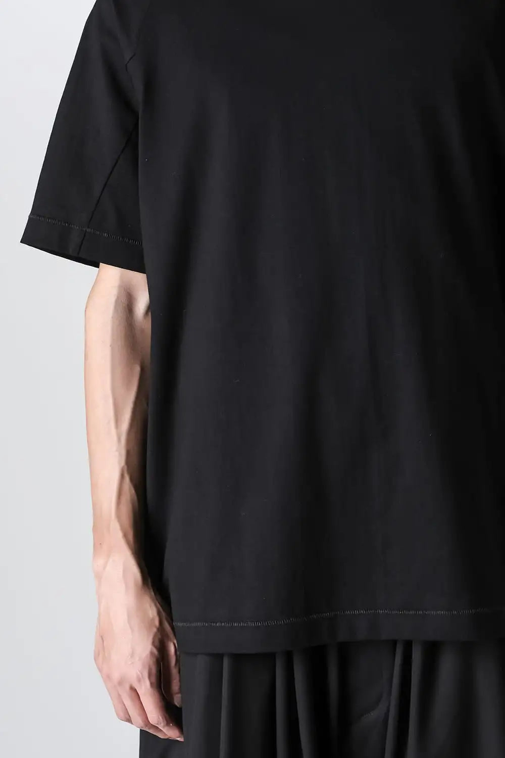 Short sleeve cotton jersey Black