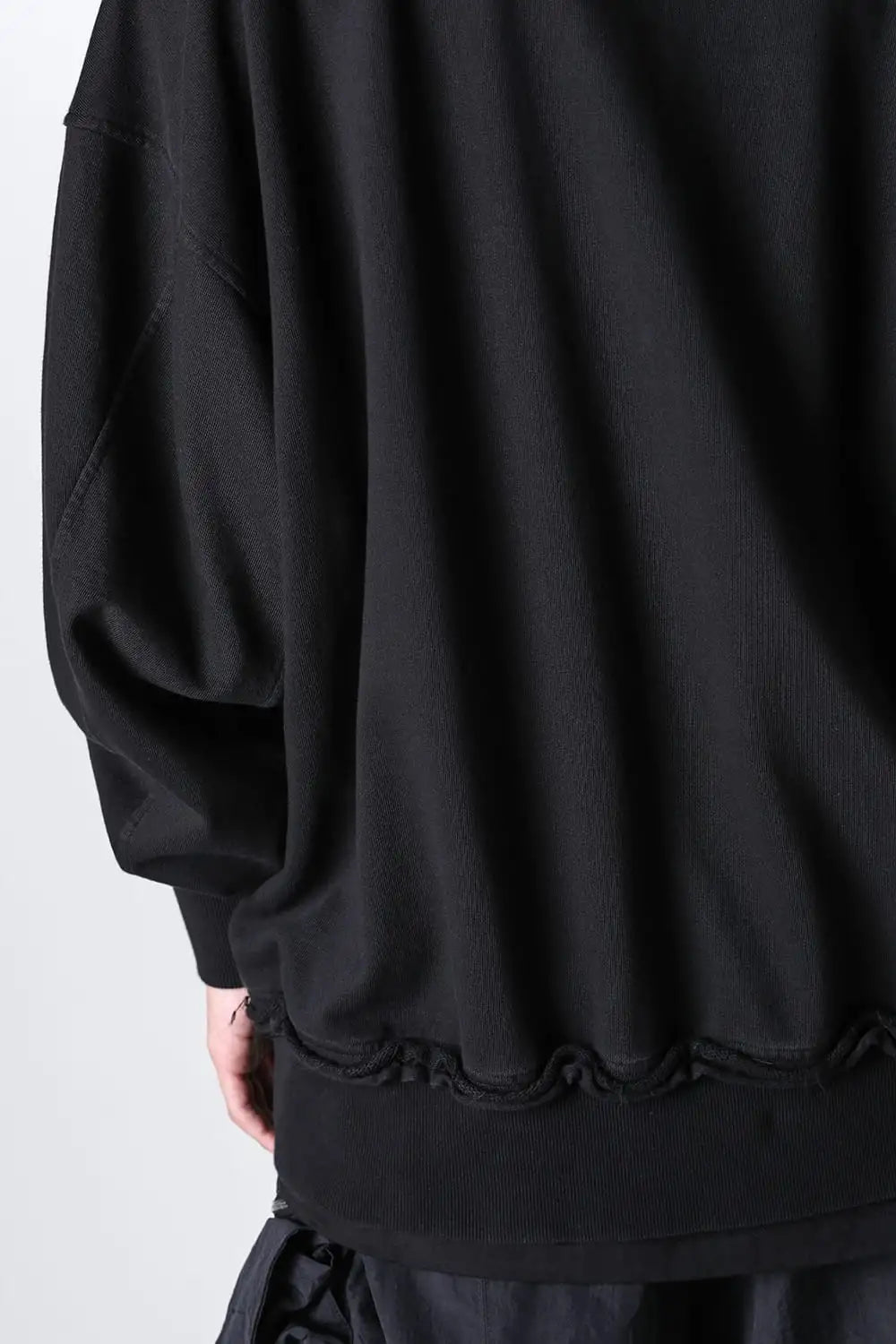 Cotton Sweat Zip Up Hoodie Black