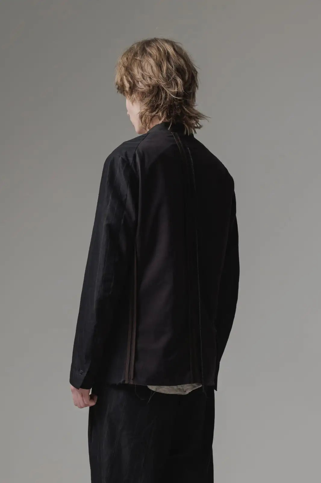 ジャケット コットン リネン ストライプ