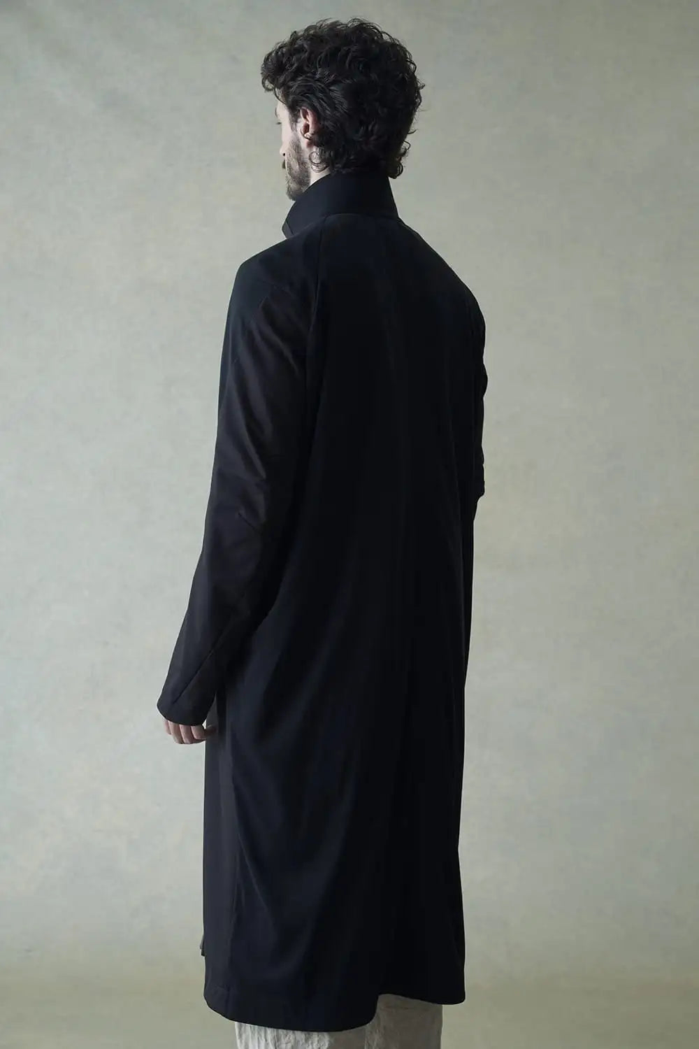 Hight neck coat water repellent polyester