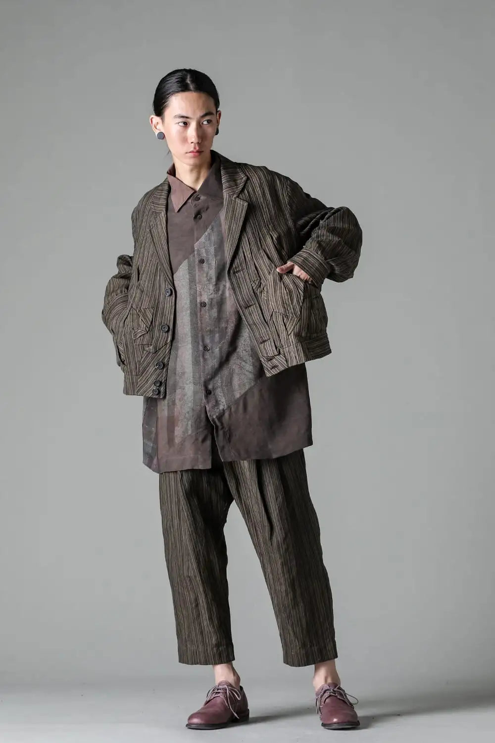 Cropped Winkle Pleats Jacket