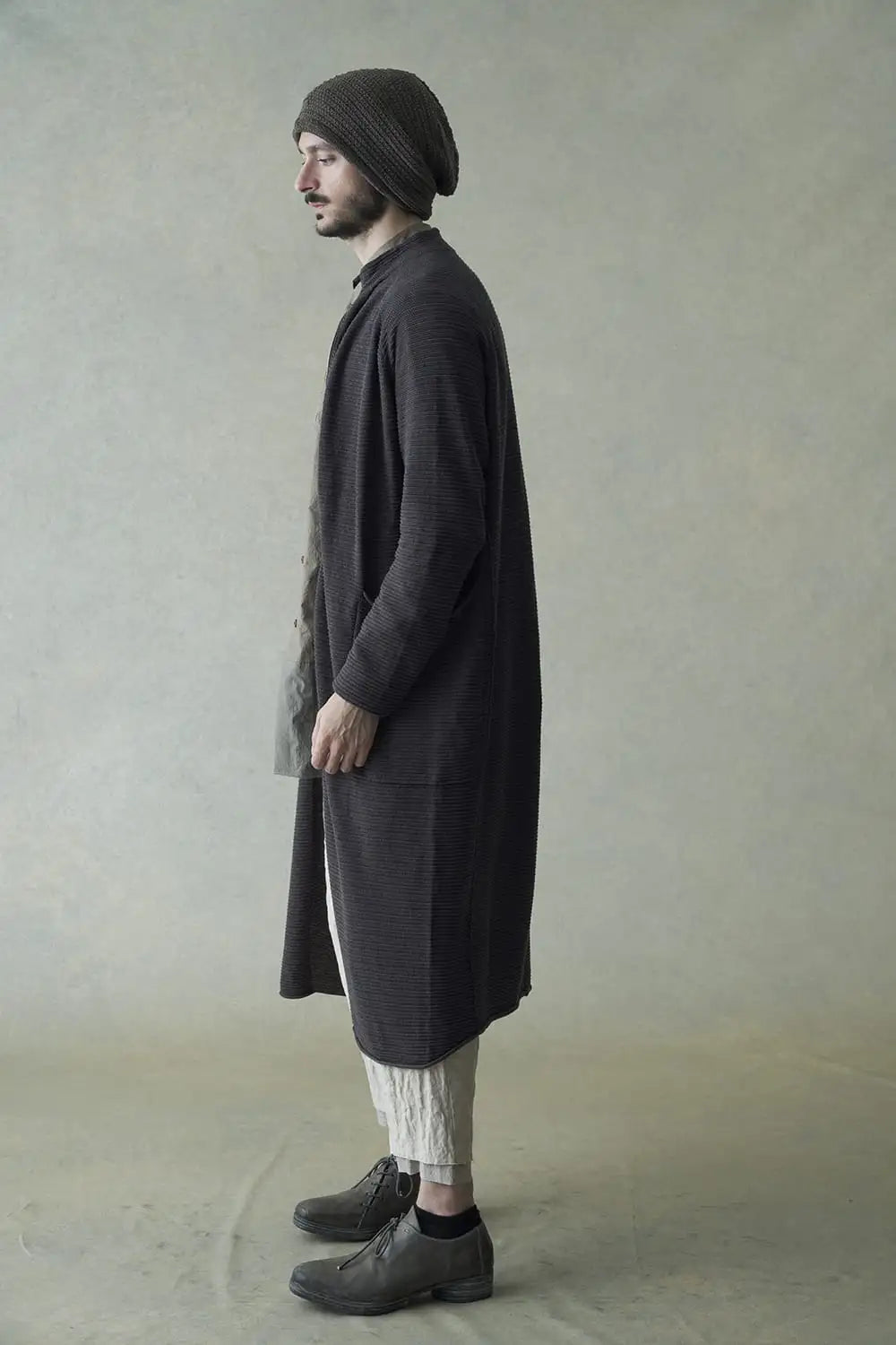 Knit cap cotton / nylon / linen Slate Gray