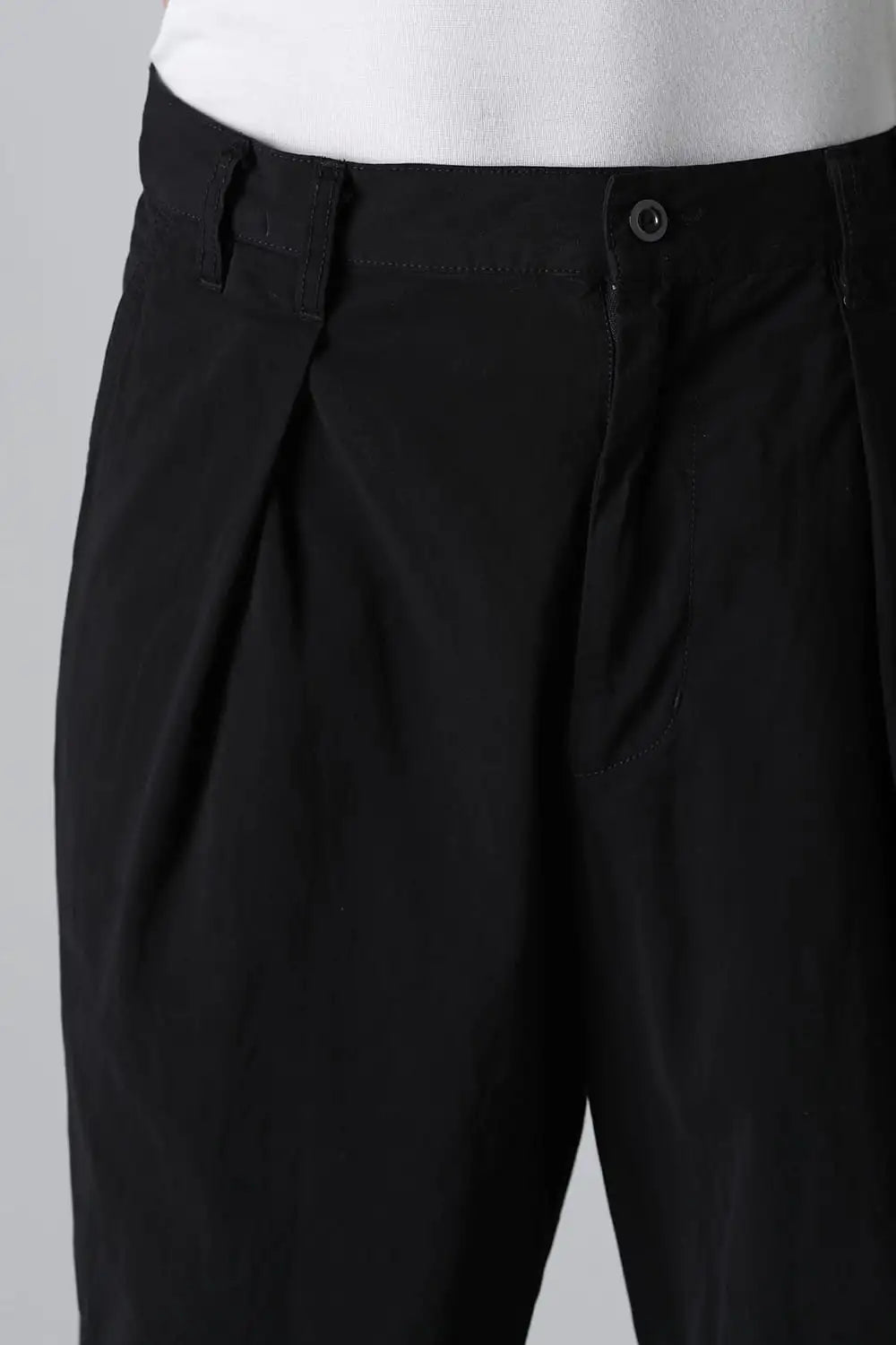 Dry Cotton Wide Trousers  Black