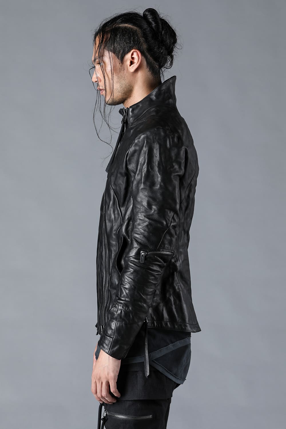 Wジッパーホースレザージャケット