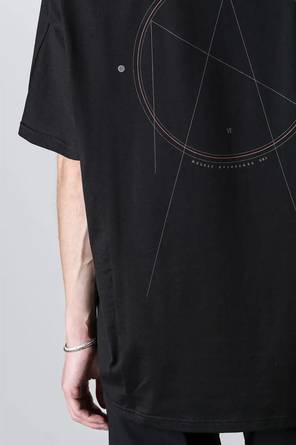 Short sleeve astronomy print C Black