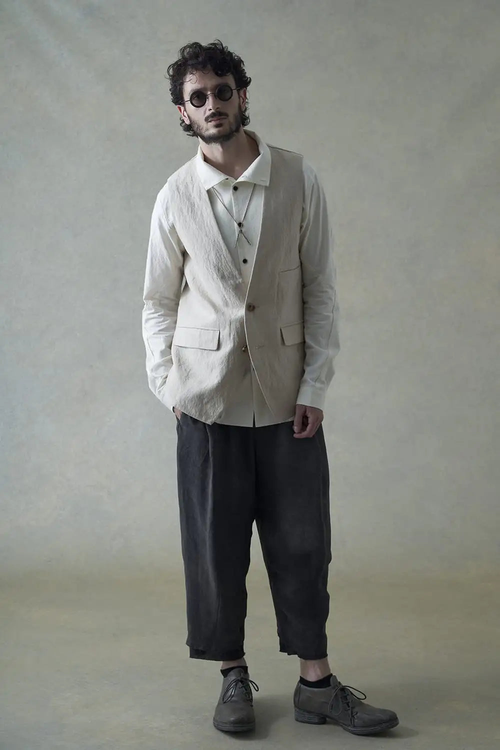 クロップドパンツ ハイツイストヴィスコース