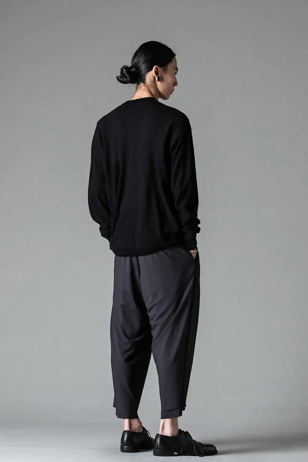 プルオーバーニット コットンリネンシルク Black