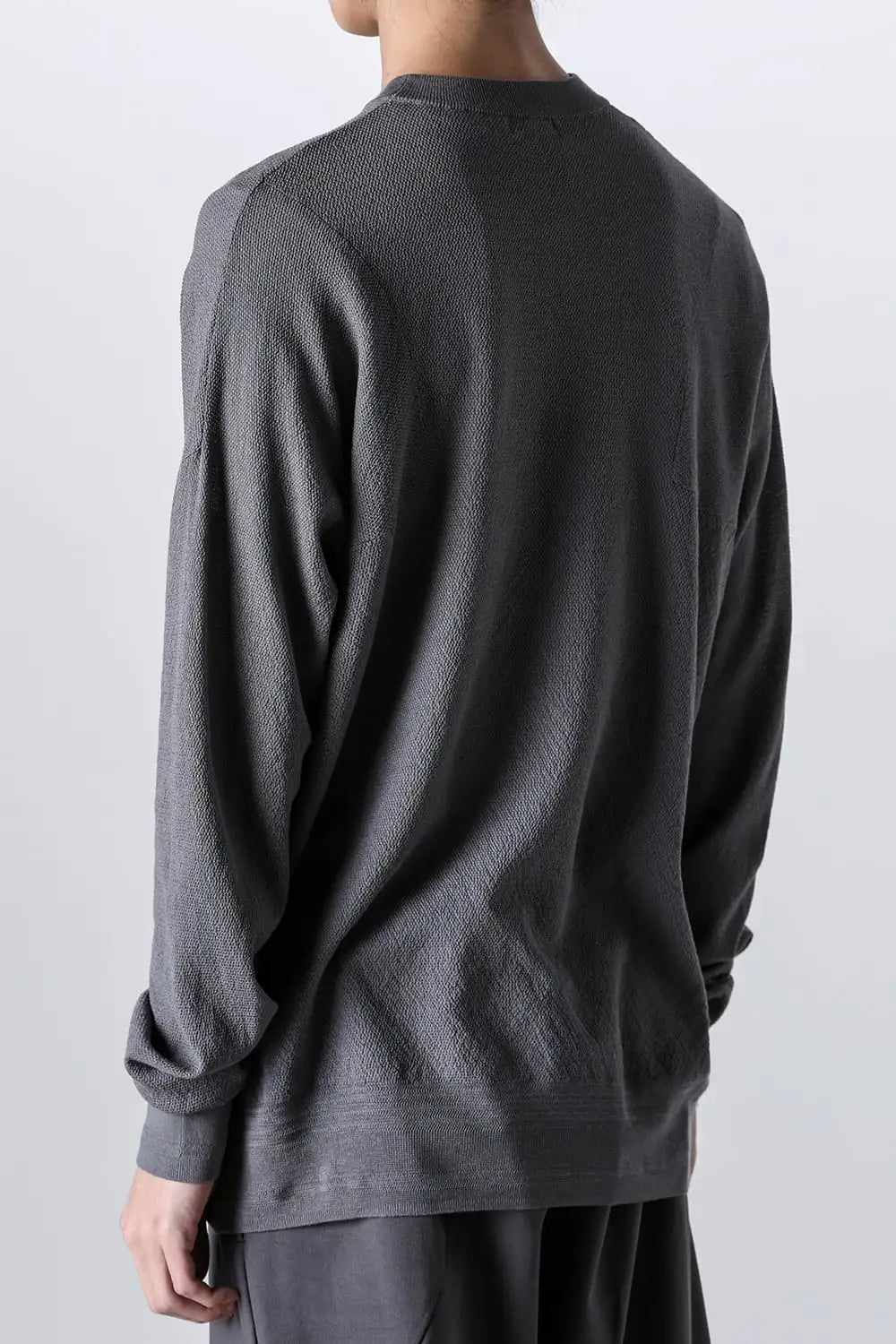 Pullover knit cotton / linen / silk Gray