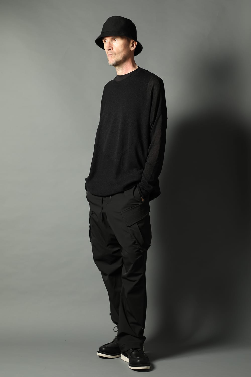 Knit long sleeve linen nylon combination