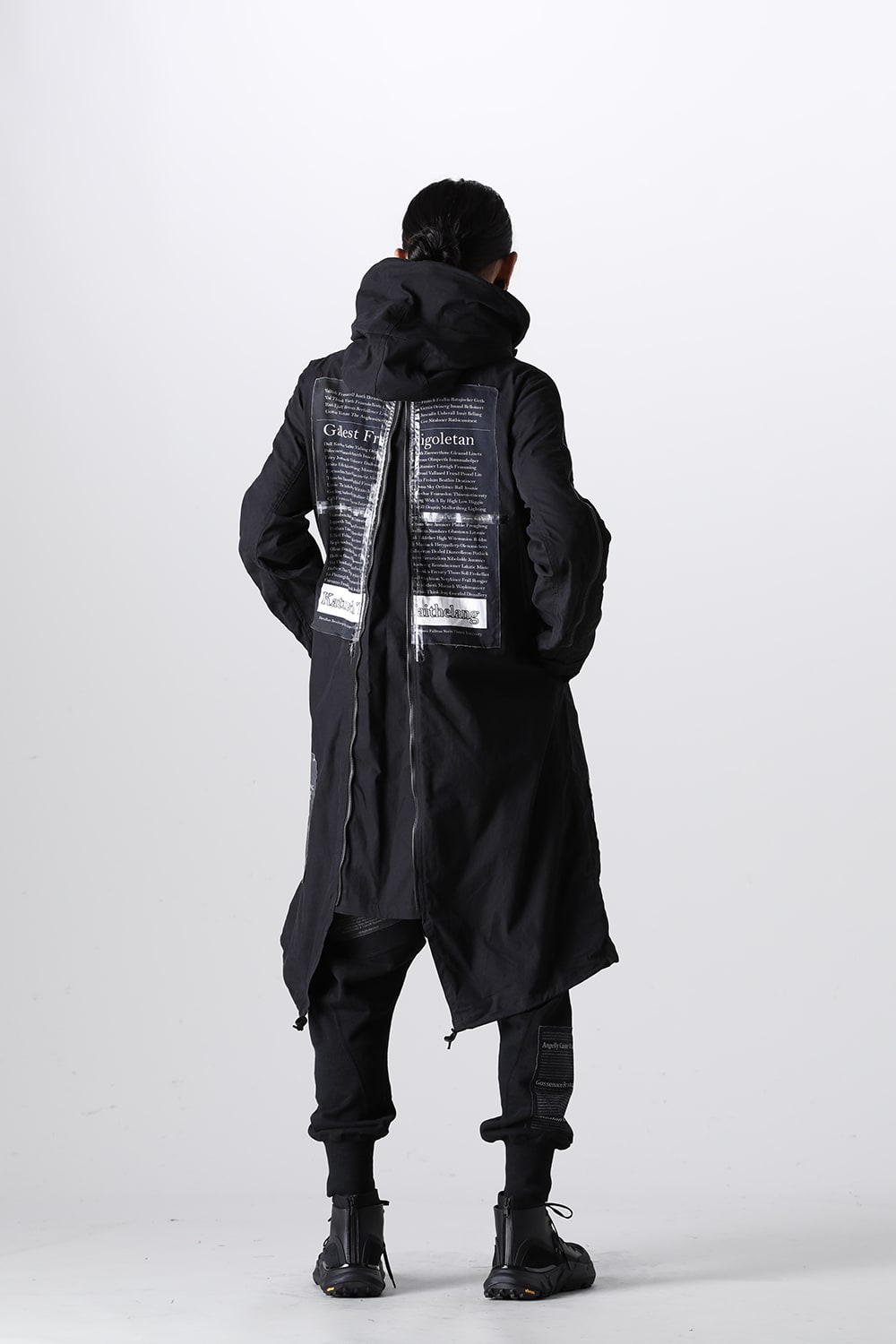 Multi Zip Military Hoodie Coat w/Printed Patches