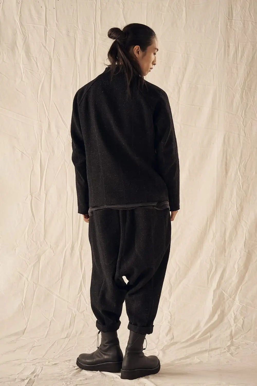 Relaxed pants Shetland wool