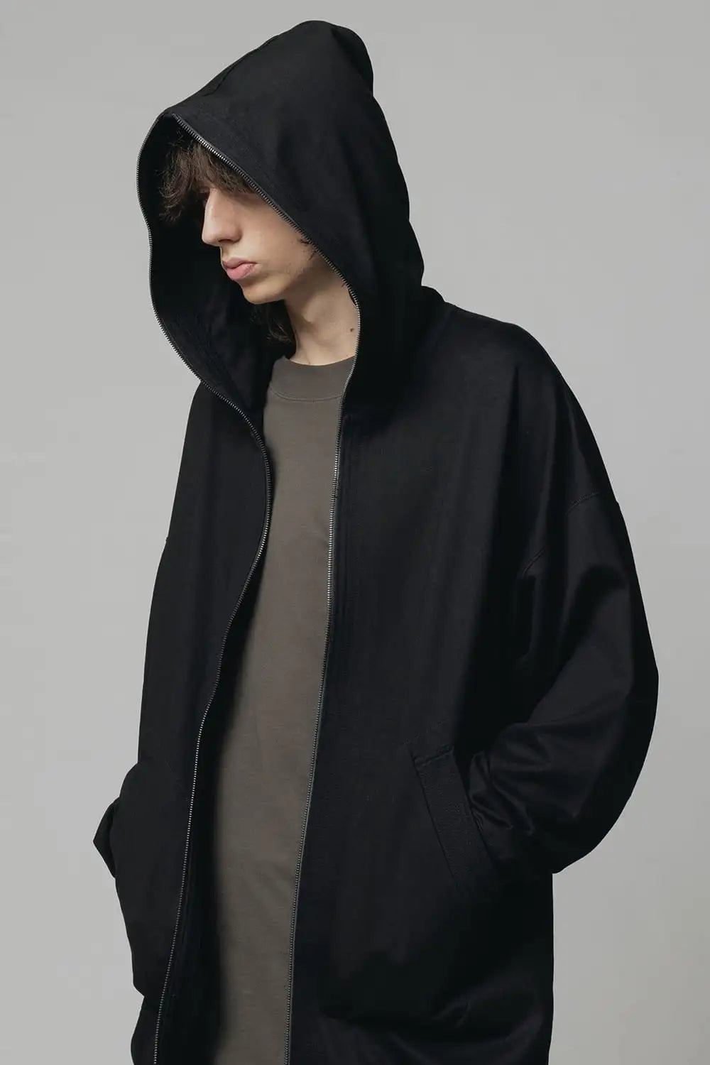 Sweat Long Hoodie Black