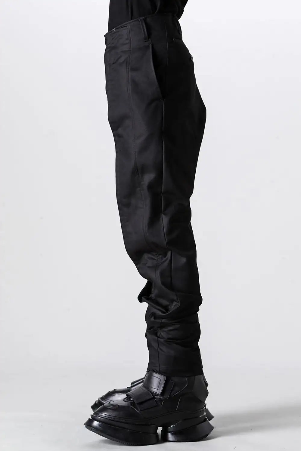 Viscose/Cotton Heavy Satin Snap Pants