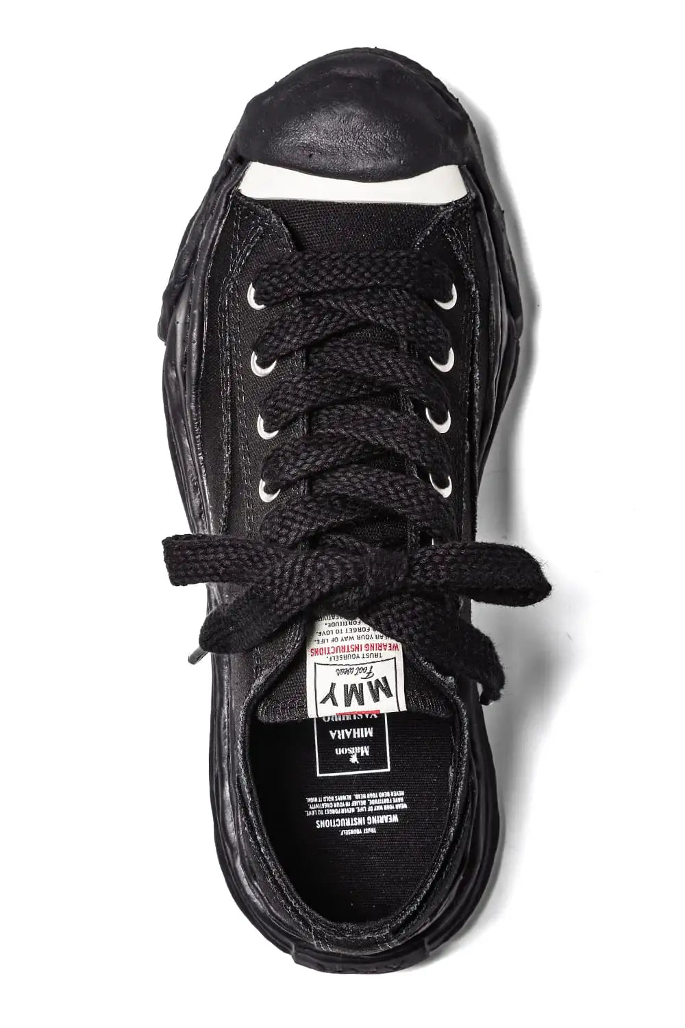 HANK Original sole Toe cap sneaker LOW canvas Black/Black