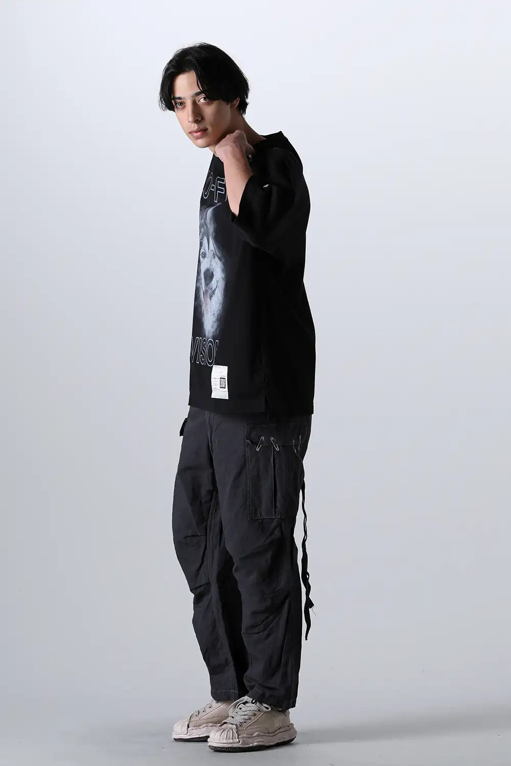 Dog Printed Tee Black