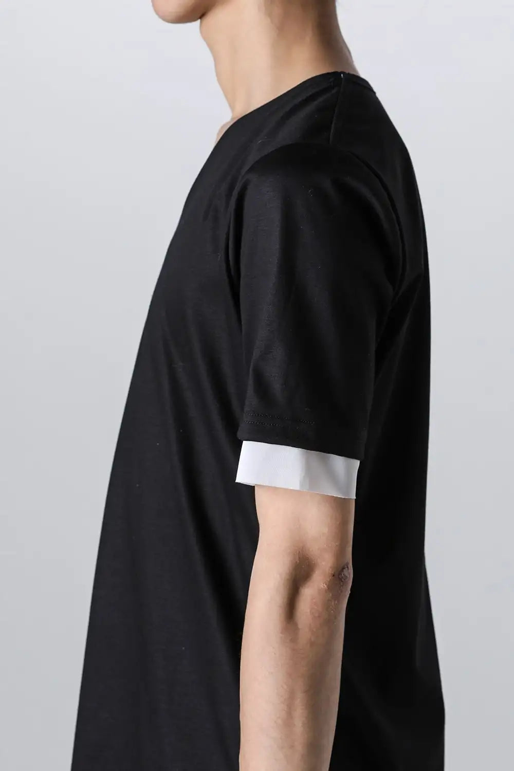 Layerd T-Shirt Black × White