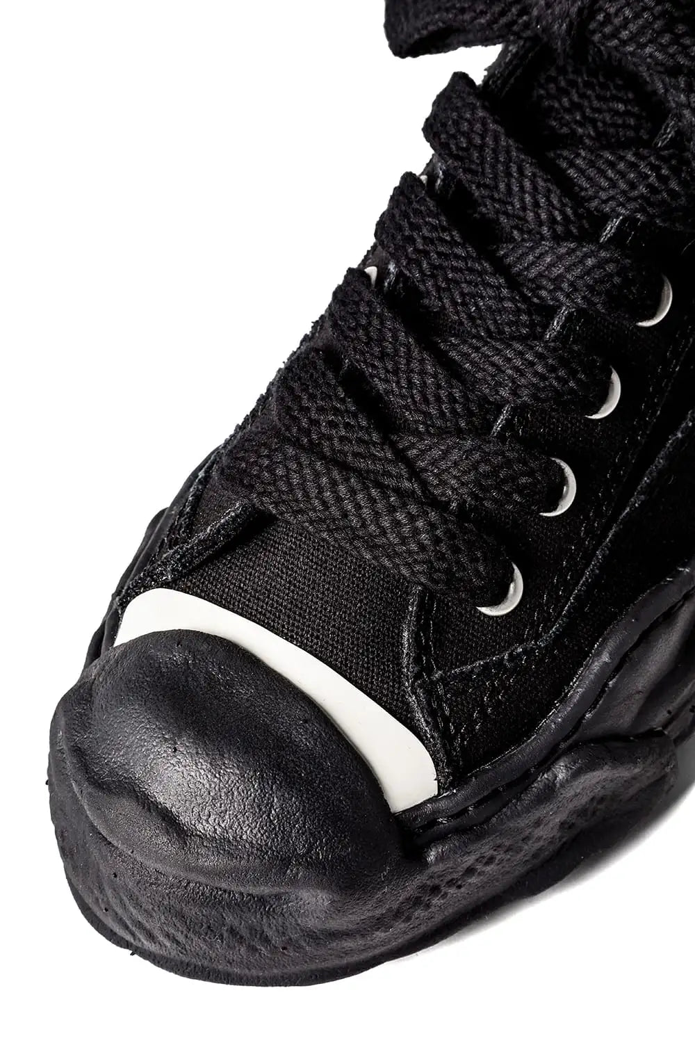 HANK Original sole Toe cap sneaker LOW canvas Black/Black