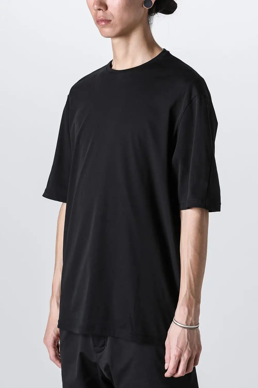 Short sleeve high gauge jersey Black