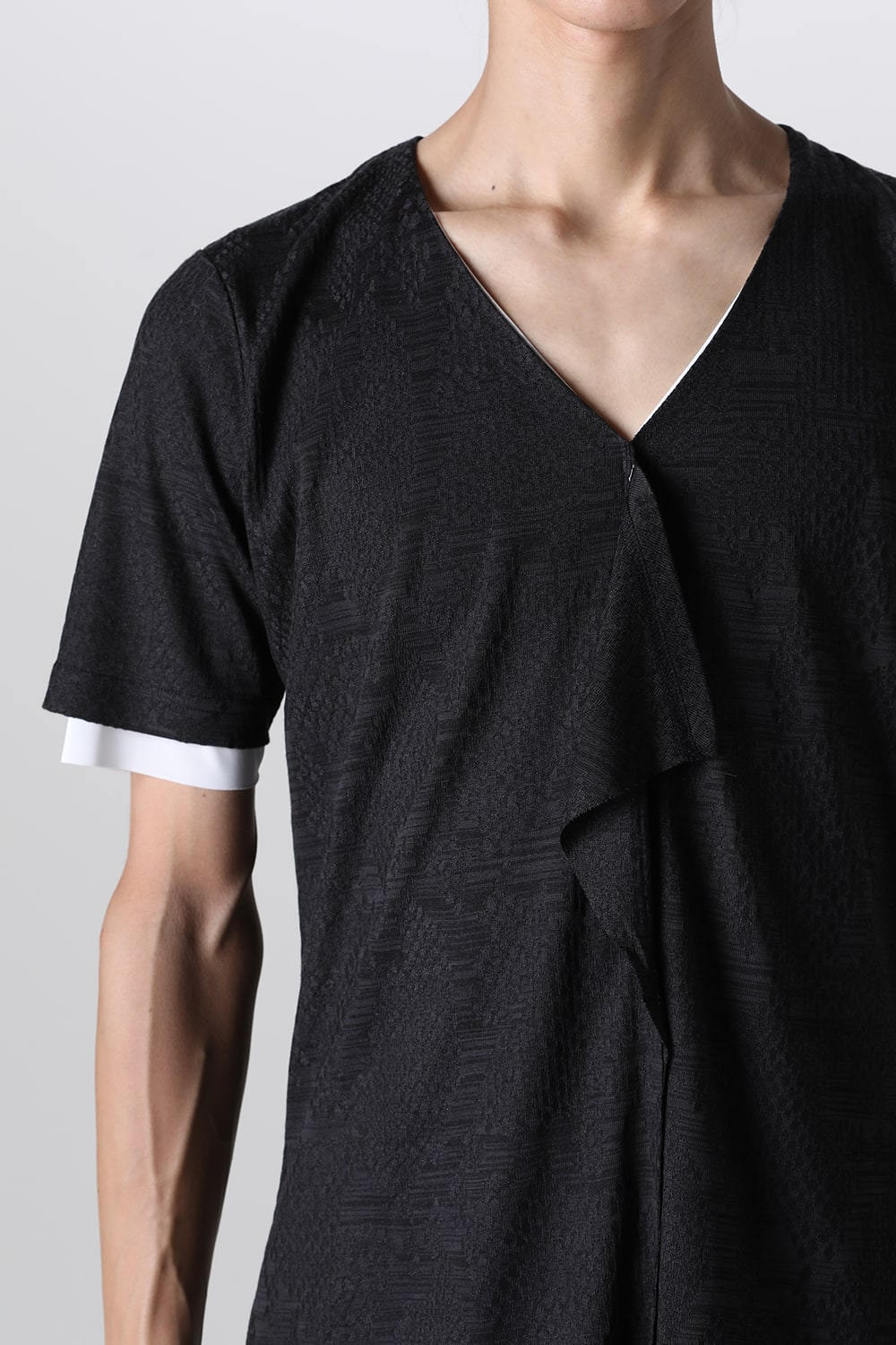 Layered Petit Frill T-Shirt Black&White