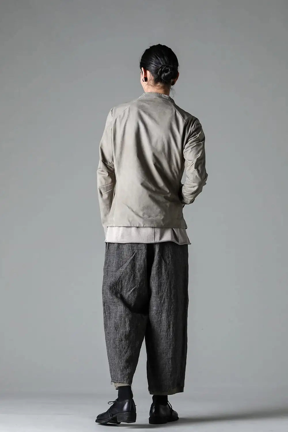 Jacket soft nubuck cow leather Sand Gray