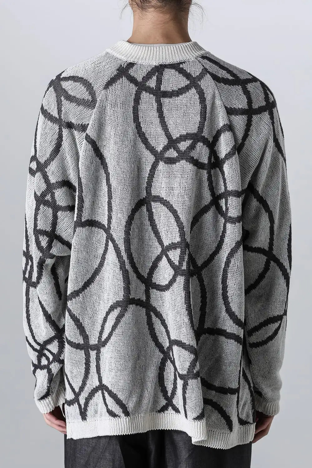 KNITTED CREW NECK Hemp yarn 7gg OFF WHITE