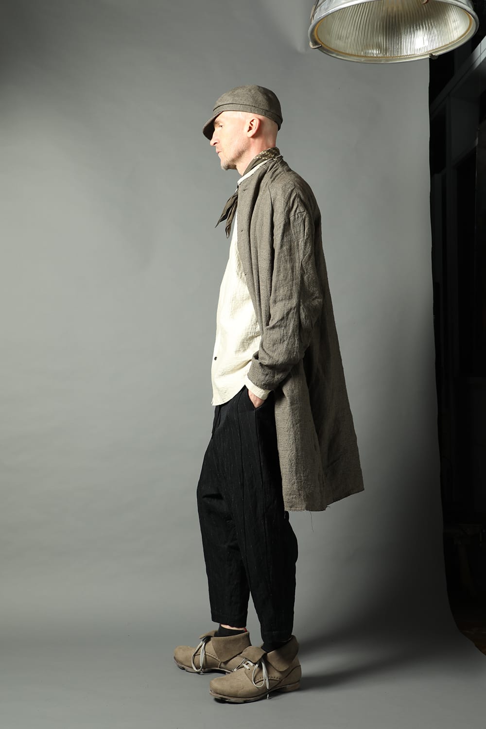 Shirt cotton / nylon Shadow jacquard  Ecru