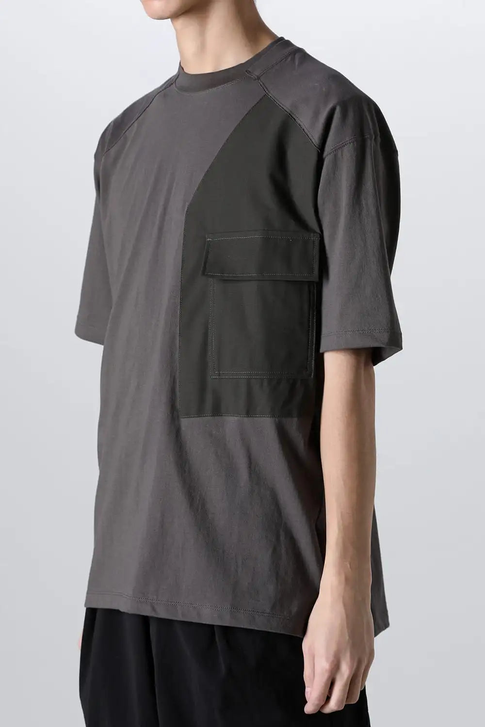 Cotton Jersey Pocket T-shirt  Gray