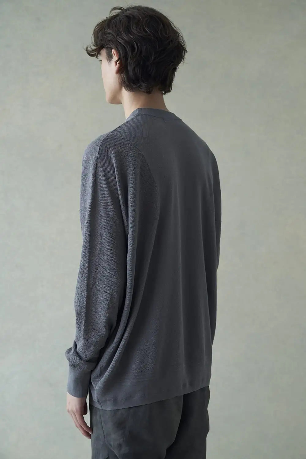 Pullover knit cotton / linen / silk Gray