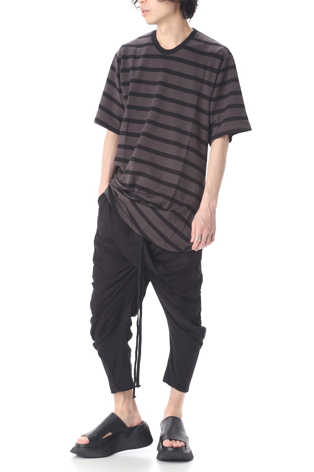 STRIPE T-SHIRT CH x BK