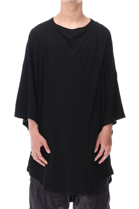 ドレープド カラーオーバーサイズ Tシャツ