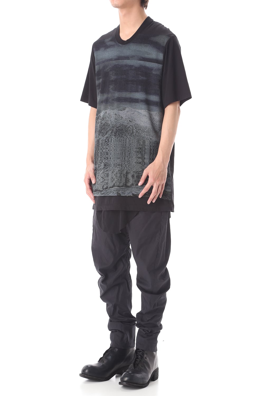 CURVED LEG SKIRT PANTS