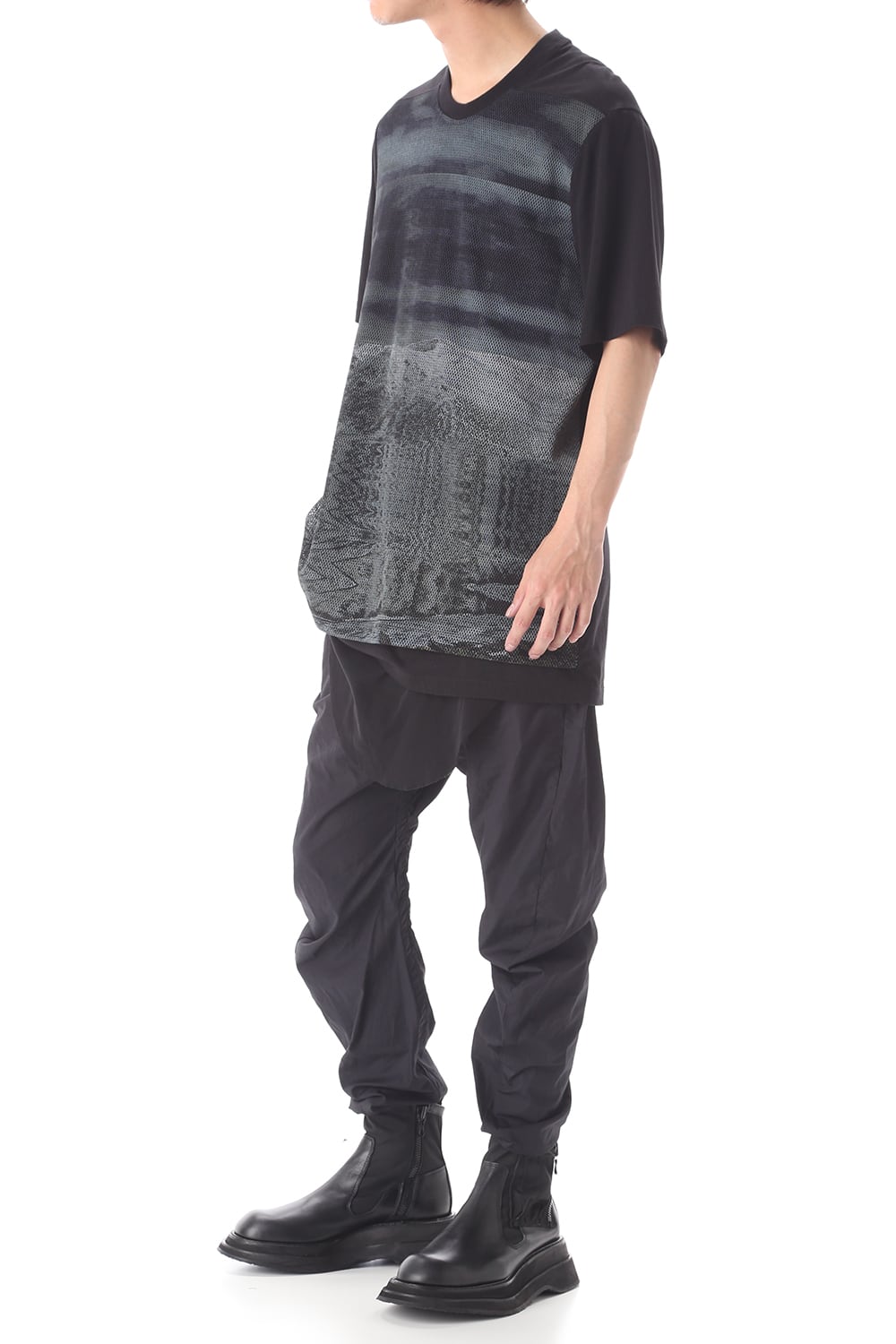 CURVED LEG SKIRT PANTS