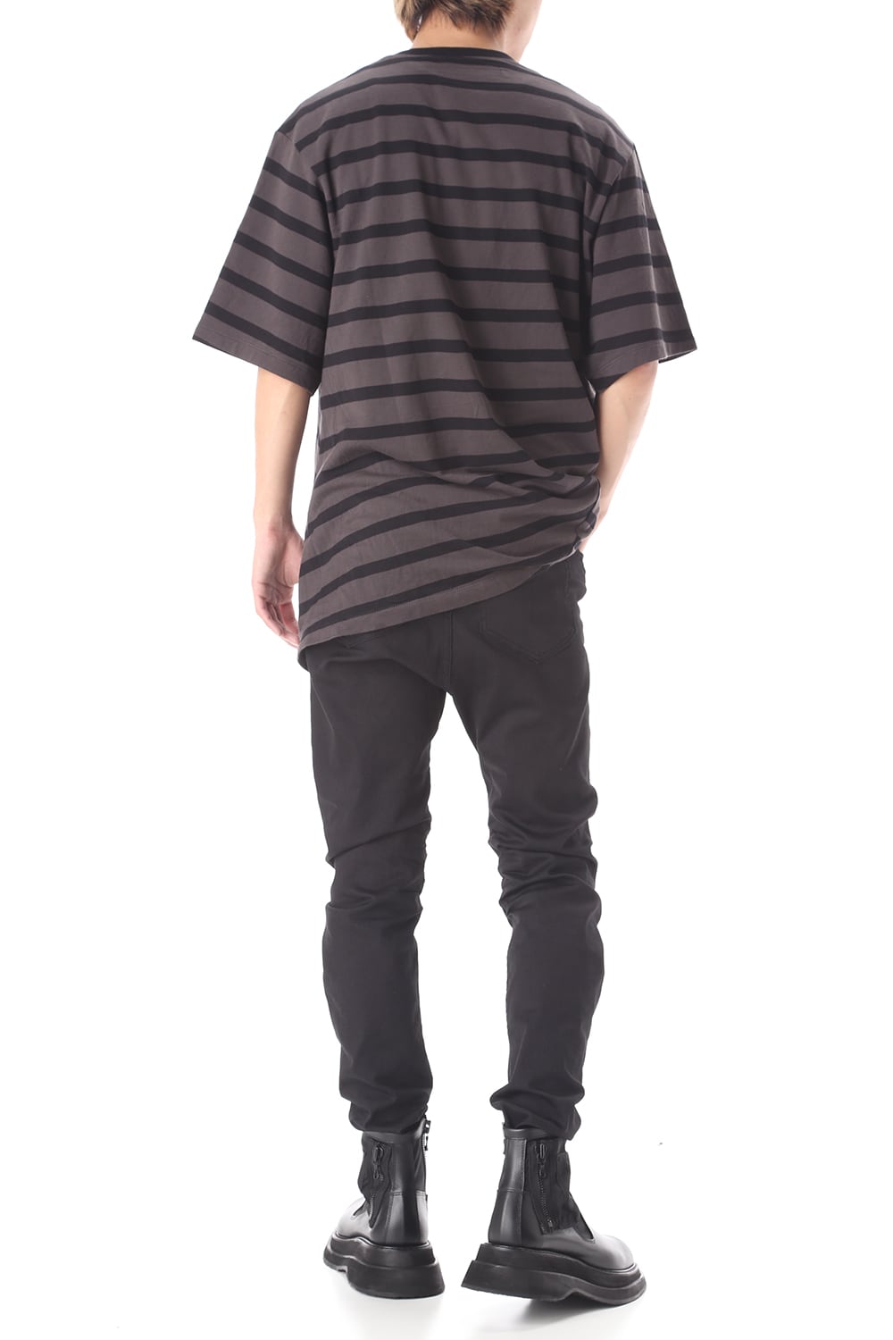 CURVED SLIM JEANS Black