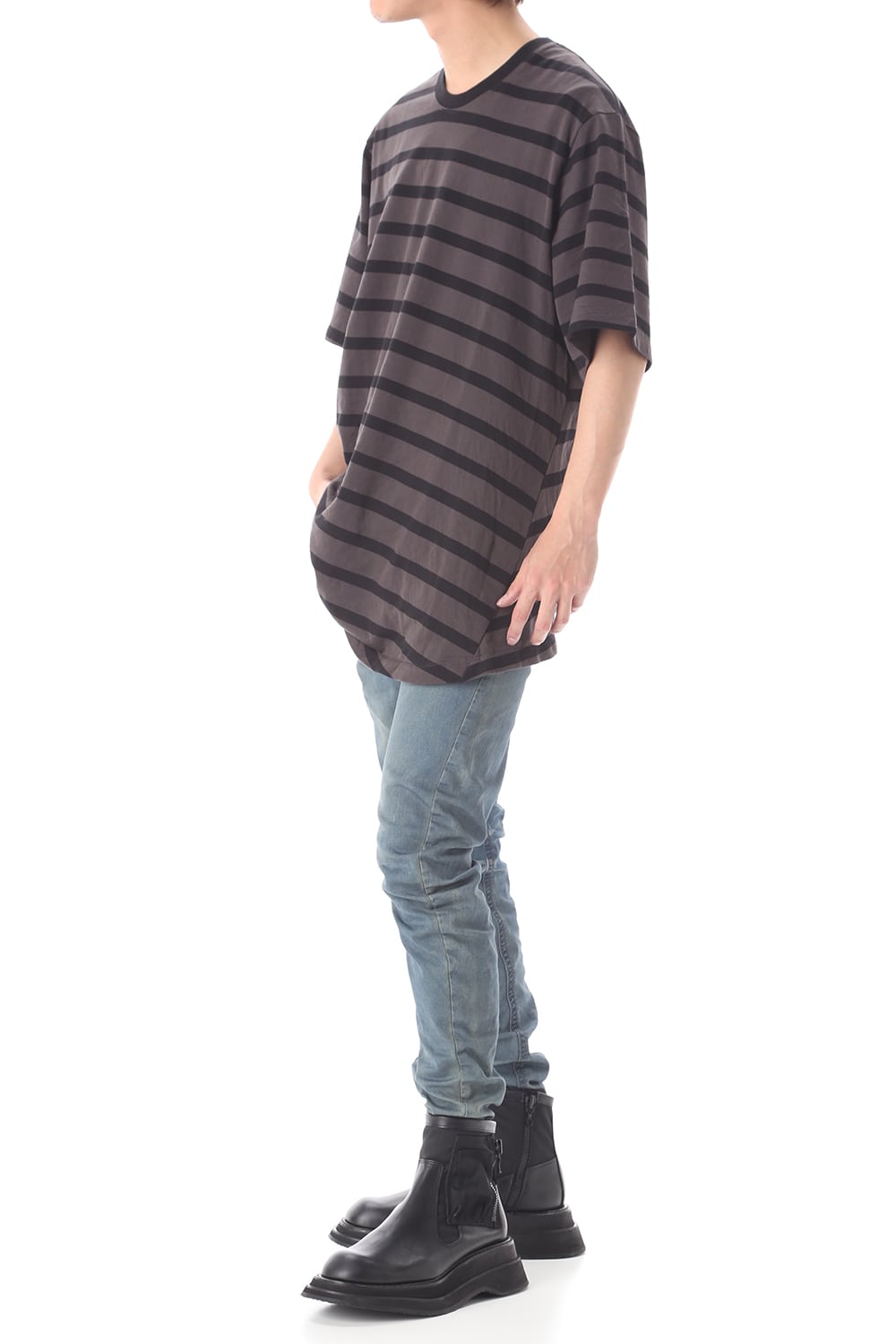 CURVED SLIM JEANS Indigo