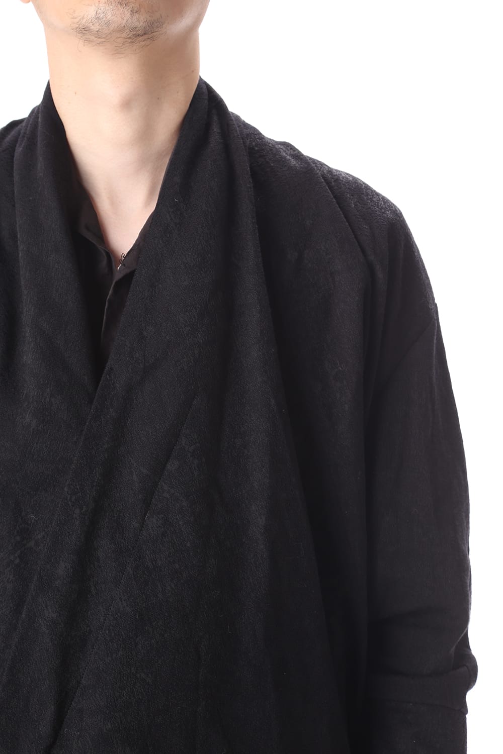 ドレープ ジャガード ブルゾン ブラック